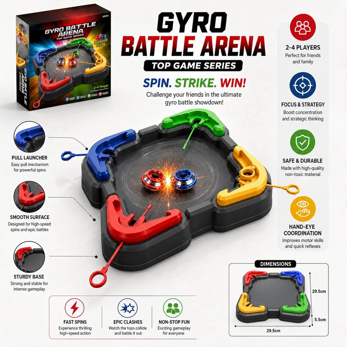 Gyro Battle Arena Spin Top Set