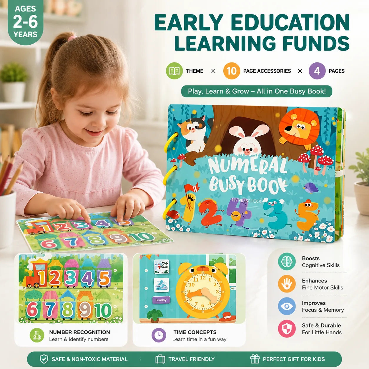 Busy Activity Book – Early Learning Educational Toy
