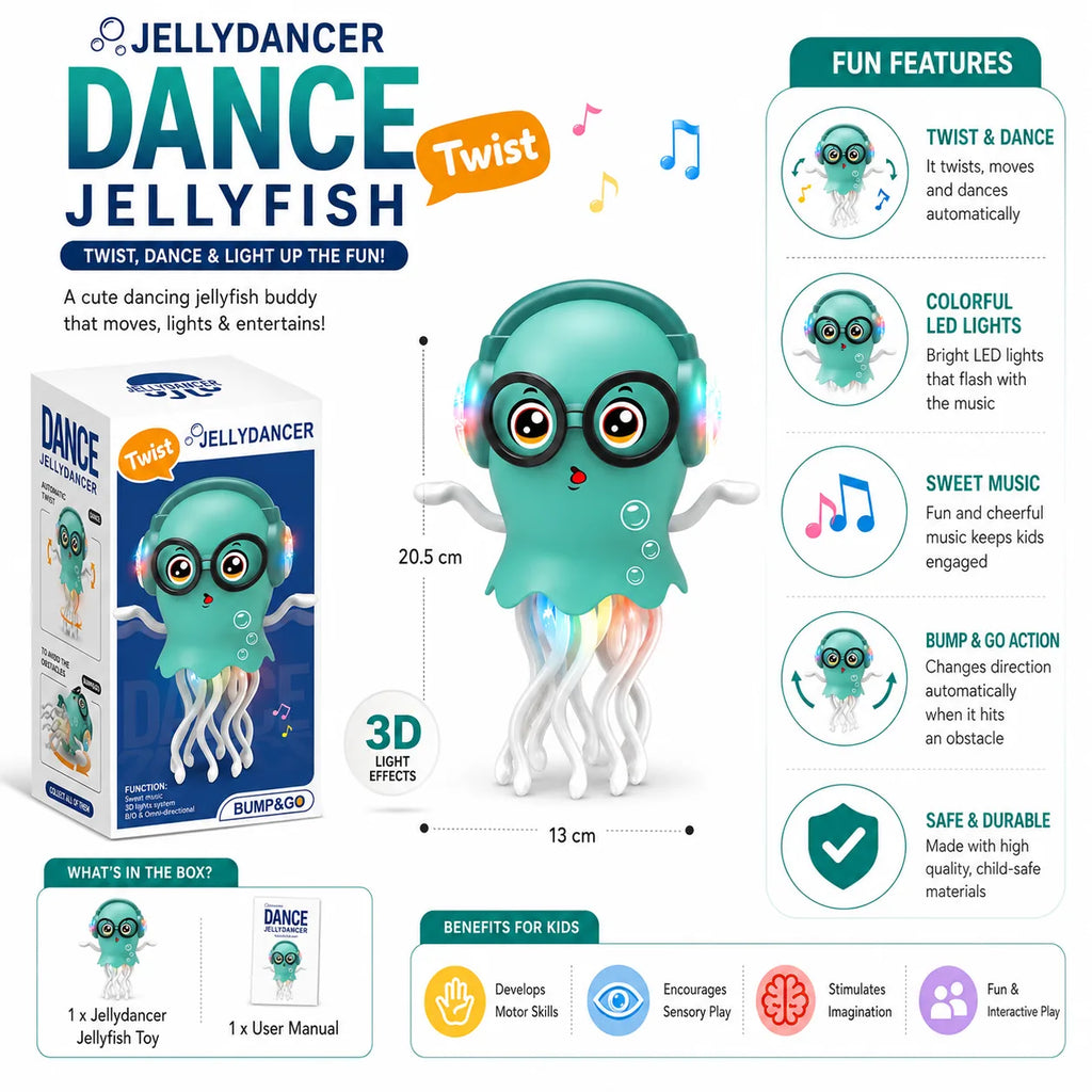Dancing Jellyfish Toy – Musical Light-Up Sensory Companion