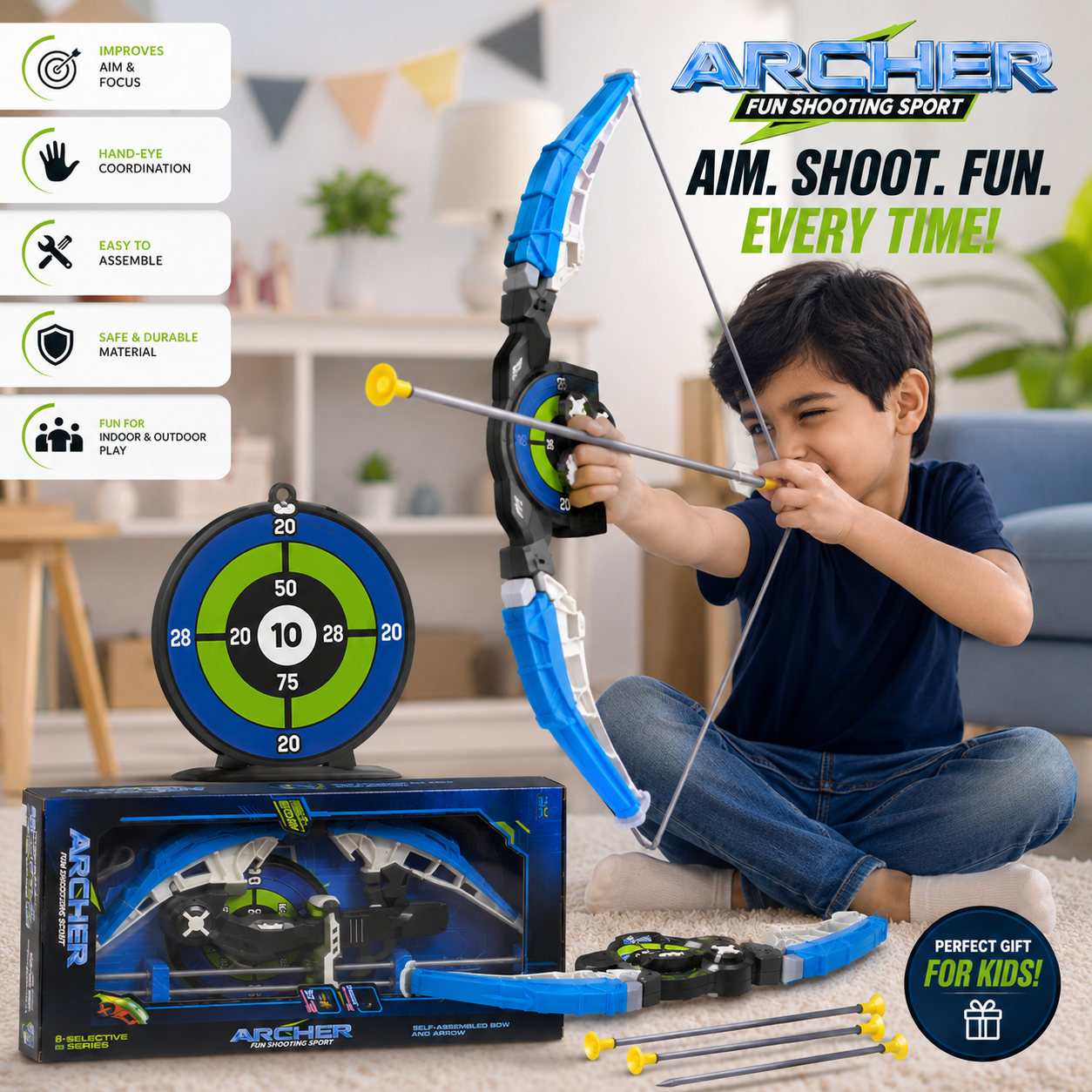 Archer Fun Shooting Sport – Self-Assembled Bow & Arrow Set