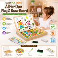 2-in-1 Montessori Magnetic Puzzle Drawing Board