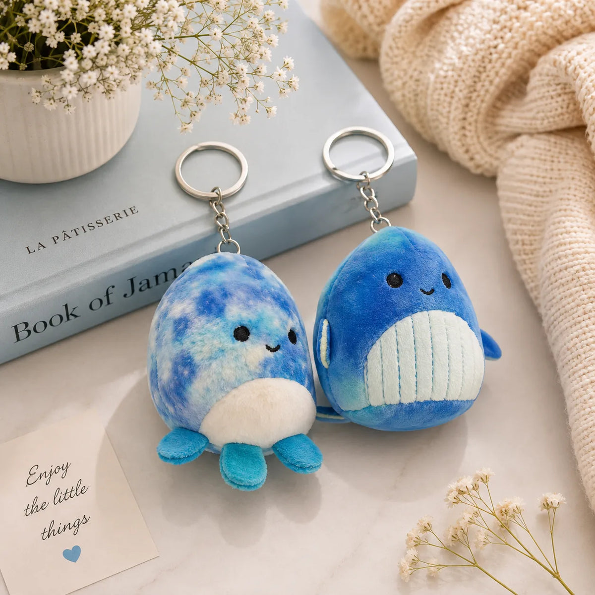 Original Mini Plush Keychains – Cute Kawaii Soft Bag Charms