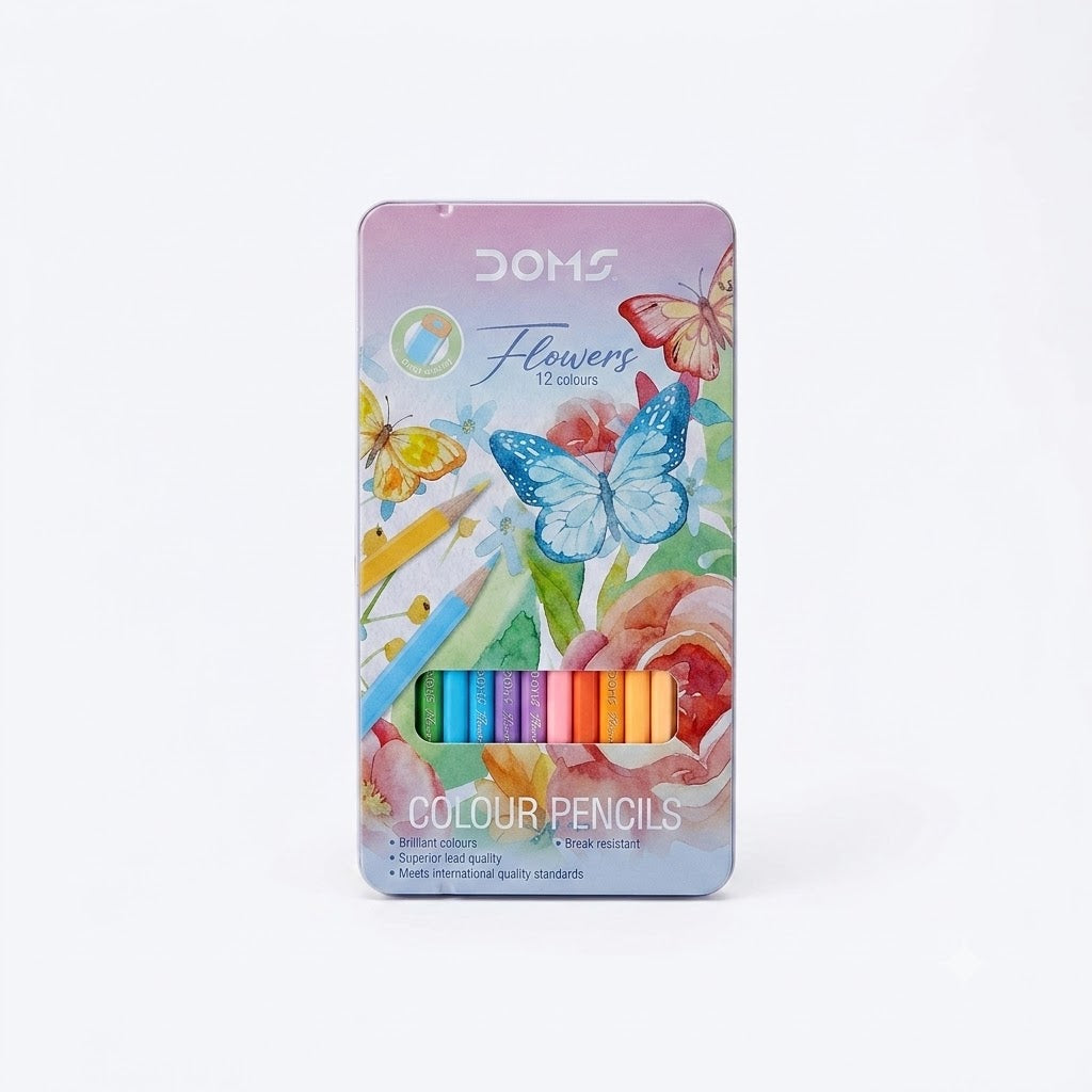 12 in 1 DOMS Flowers Colour Pencils set