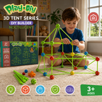 Play-Diy 3D Tent Series DIY Builder – 68 PCS Glow Construction
