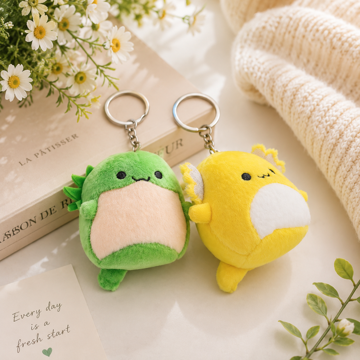 Original Mini Plush Keychains – Cute Kawaii Soft Bag Charms