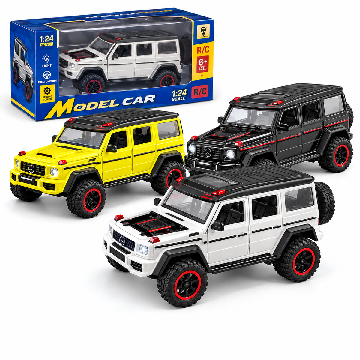 1:24 Alloy Remote Control Prado SUV Car with LED Lights – Rechargeable RC Toy