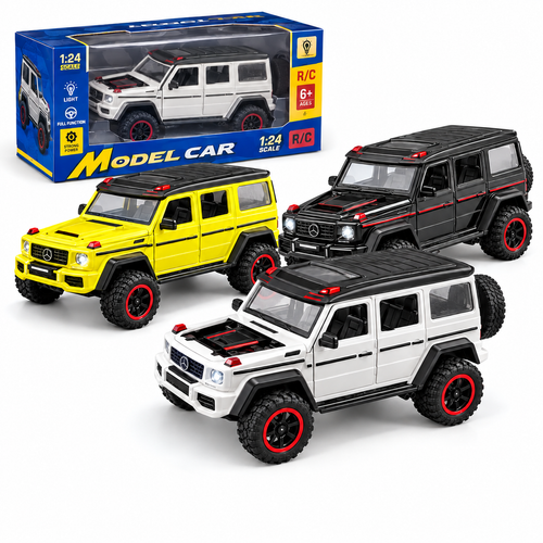 1:24 Alloy Remote Control Prado SUV Car with LED Lights – Rechargeable RC Toy