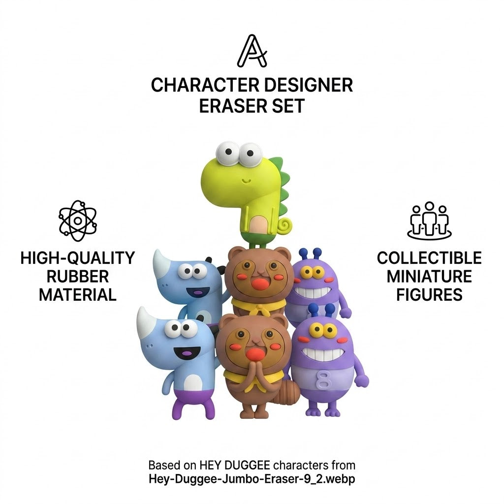 Cute Animal Jumbo Eraser Collection