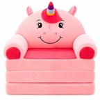 Cartoon Foldable Kids Sofa Chair – Soft 3-Layer Plush