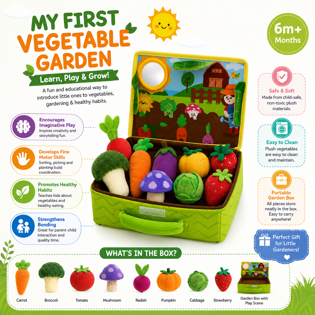 My First Vegetable Garden Plush Play Set