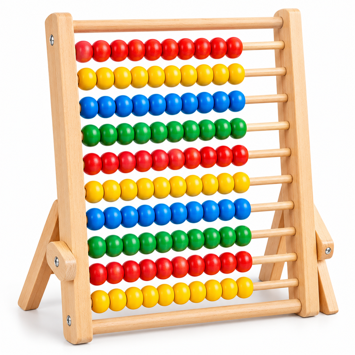 10-Row Wooden Calculating Frame Abacus