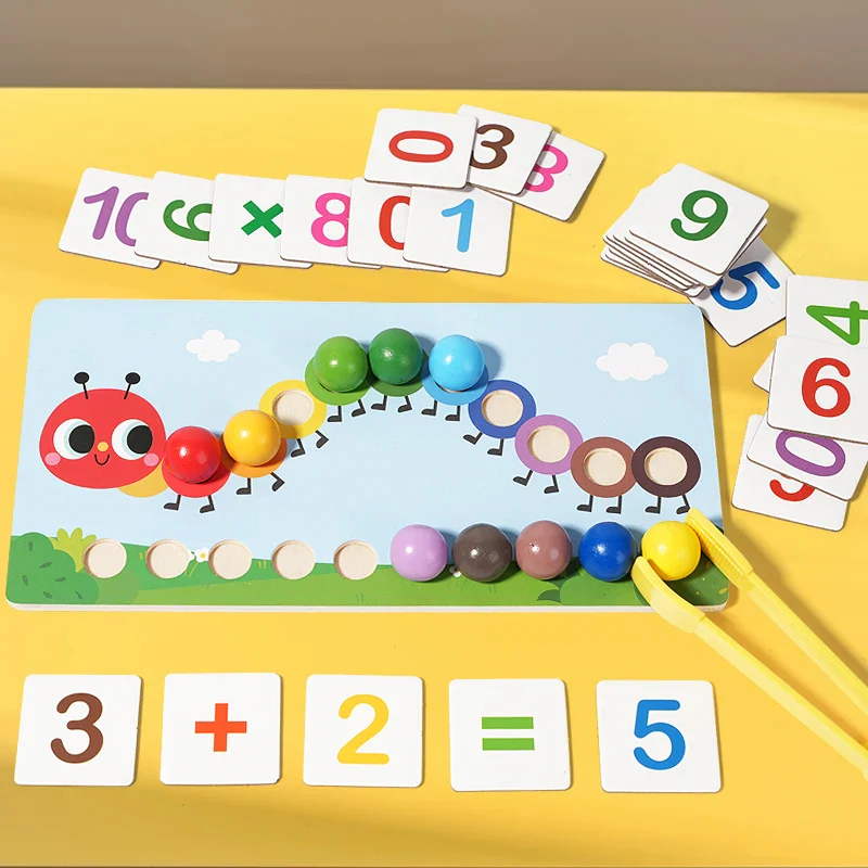 Colorful Caterpillar Math Puzzle