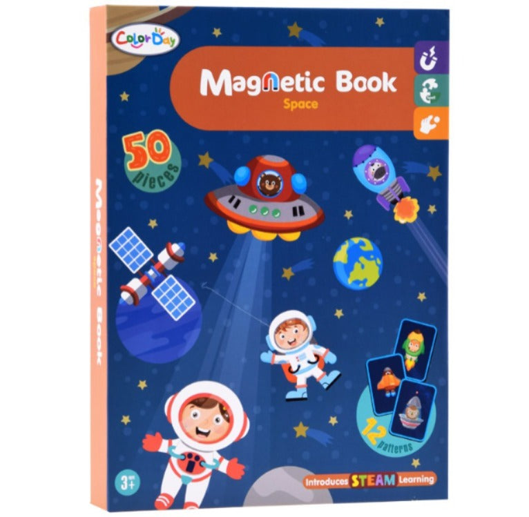 STEAM Magnetic Puzzle Book 50 pieces - Space Theme - JustForKids