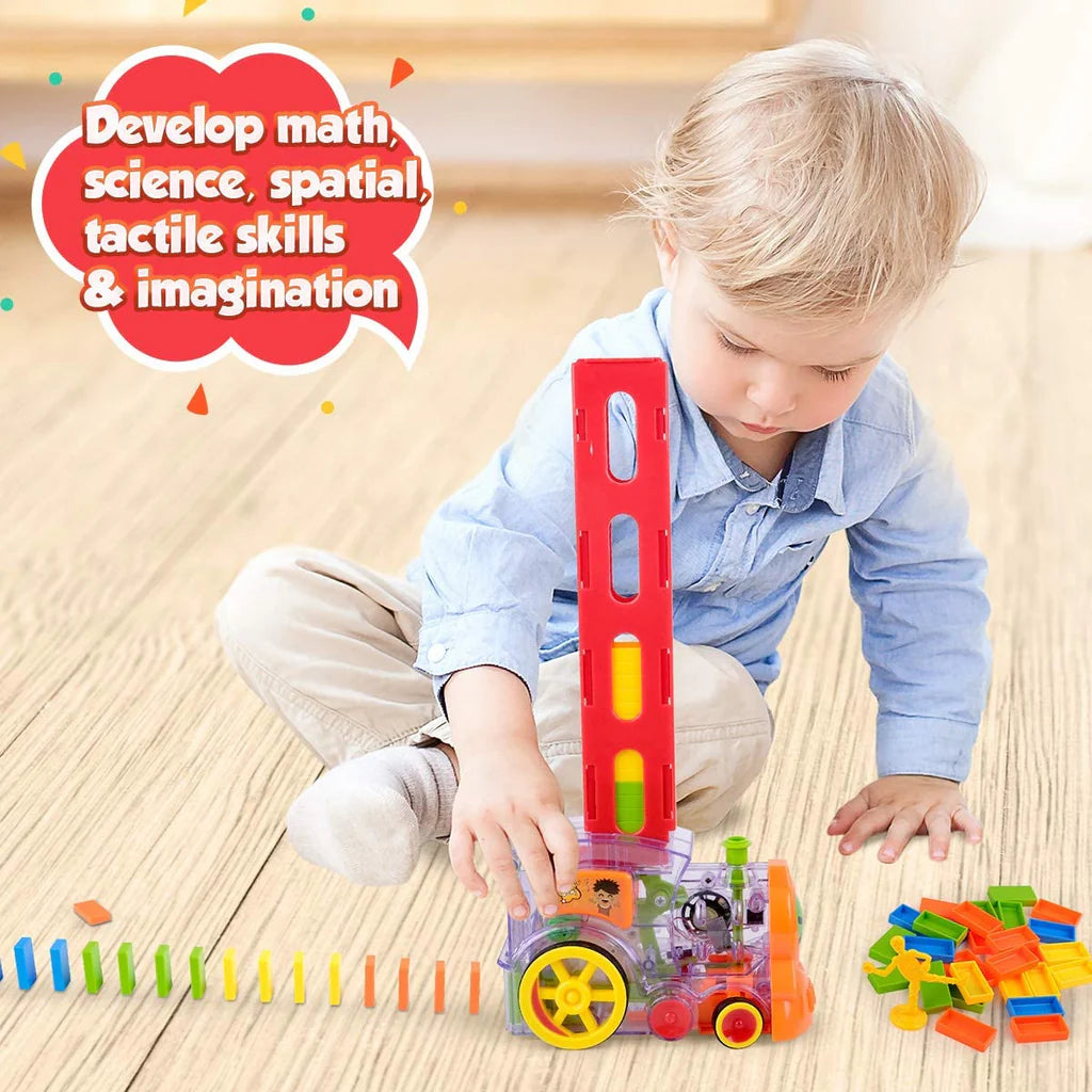 🚂 Automatic Domino Train Set 🎲 - JustForKids
