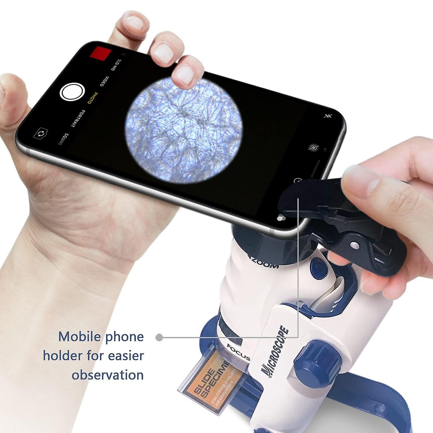 STEM Scientific Microscope Portable 120x Zoom Experiment Kit - JustForKids