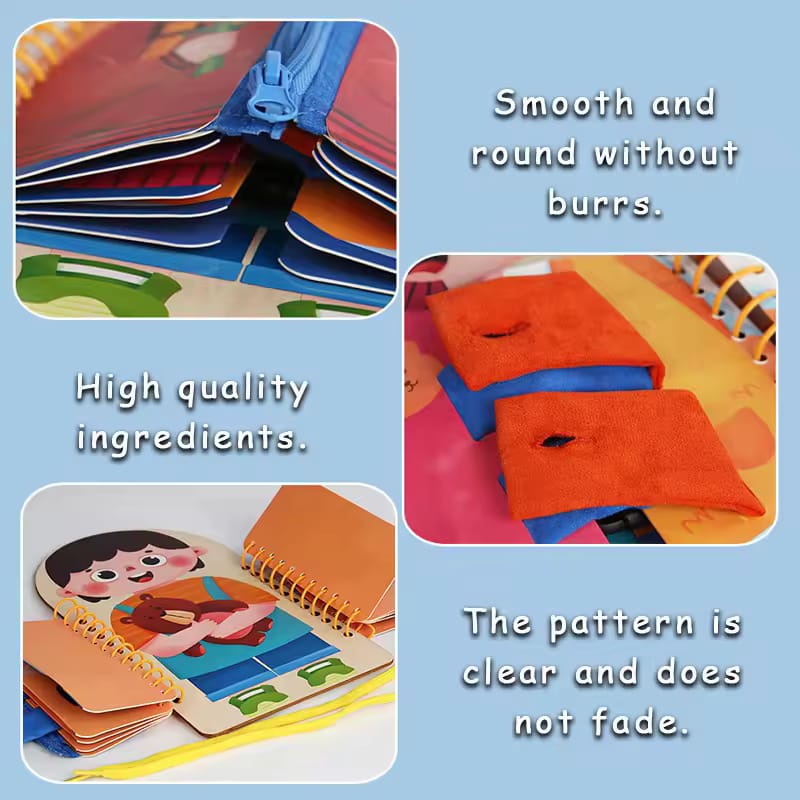 Montessori Wooden Busy Dress Learning Kit - JustForKids