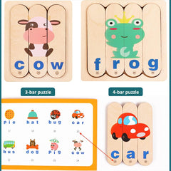 Wooden Spelling Learning Stick Puzzle