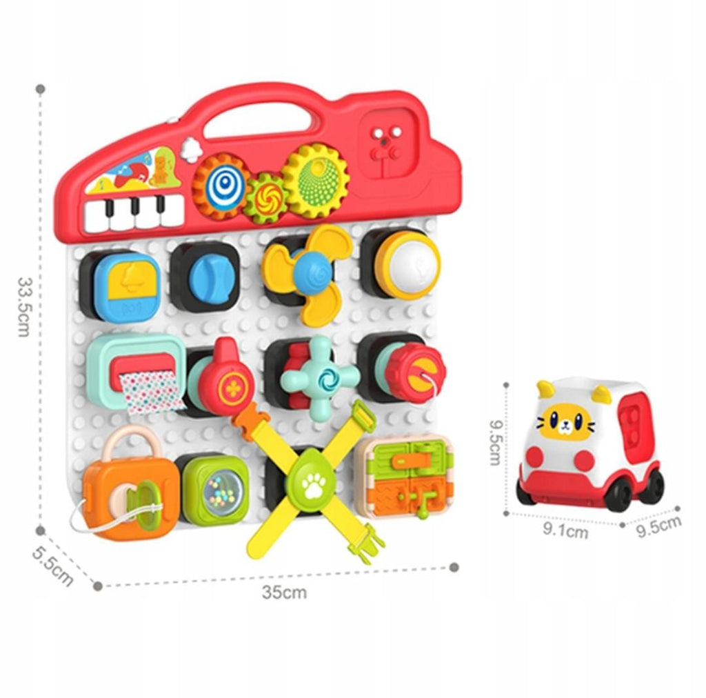 Multifunctional Early Education Busy Activity Blocks Board - JustForKids