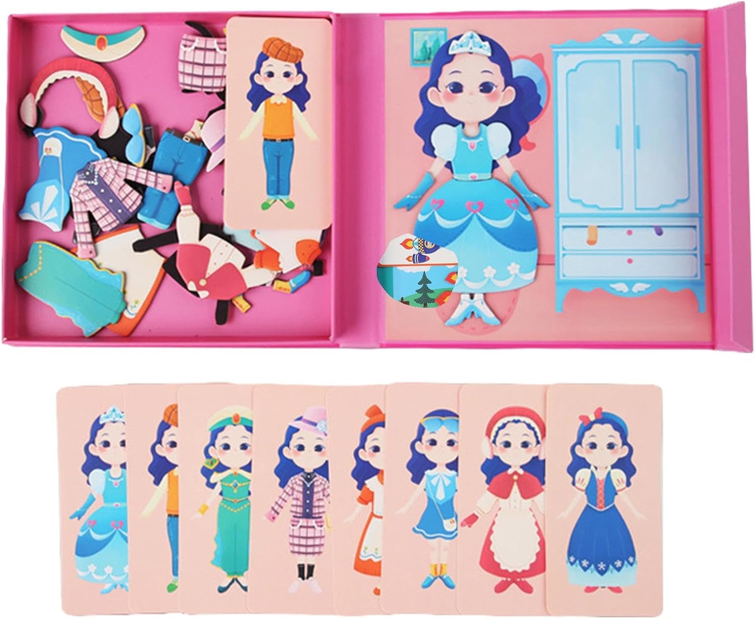Girl Change Clothing Magnetic Board Puzzle - JustForKids