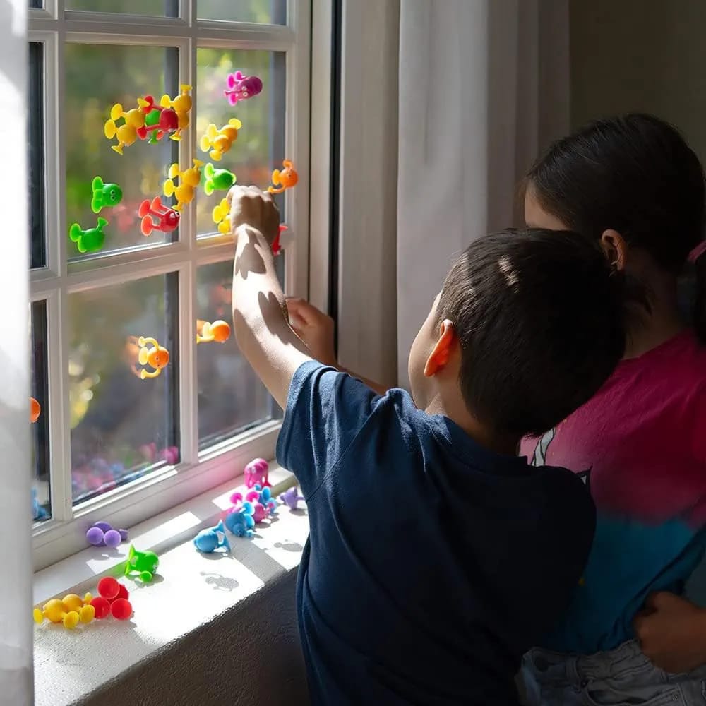 Cute Aliens Silicone Suction Cups Sensory 10 Pieces - JustForKids