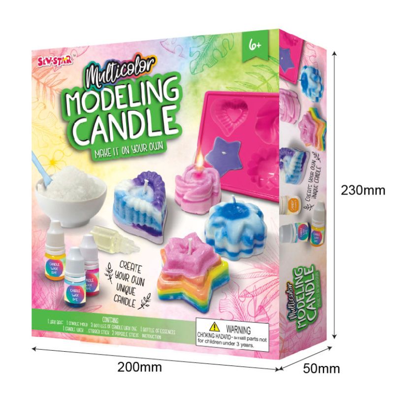 DIY Multicolor Modeling Candle Sculpt and Glow - JustForKids