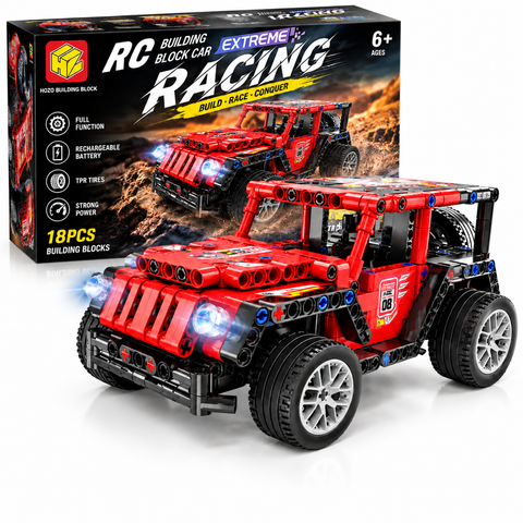 RC Building Block Racing Car 18PCS – Rechargeable Remote Control