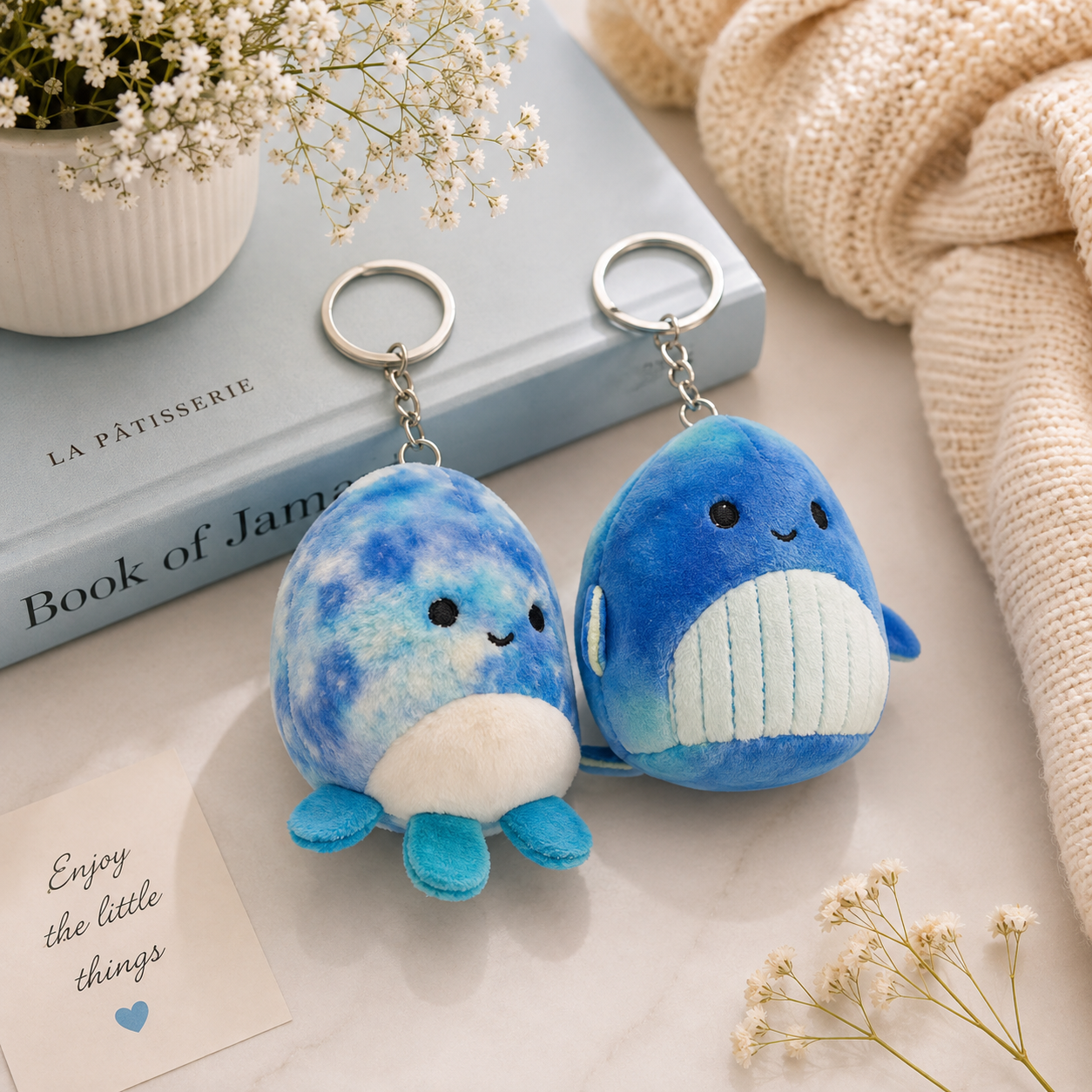 Original Mini Plush Keychains – Cute Kawaii Soft Bag Charms