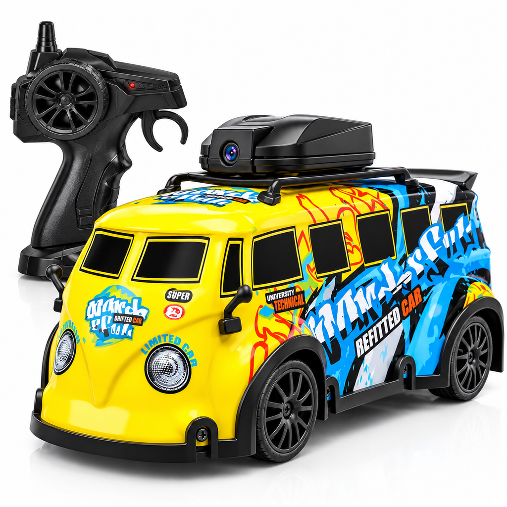2.4GHz High Speed RC Drift Car with LED Lights & Camera – Remote Control Racing Van