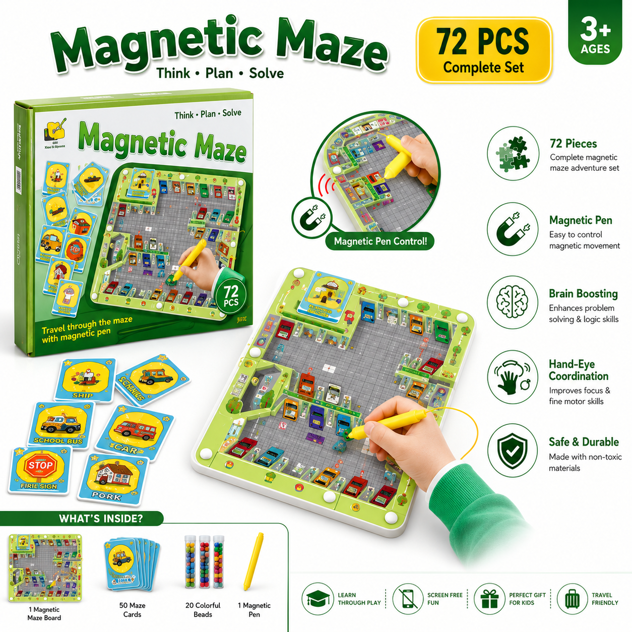 Magnetic Maze – 72 Pieces Educational Puzzle Game