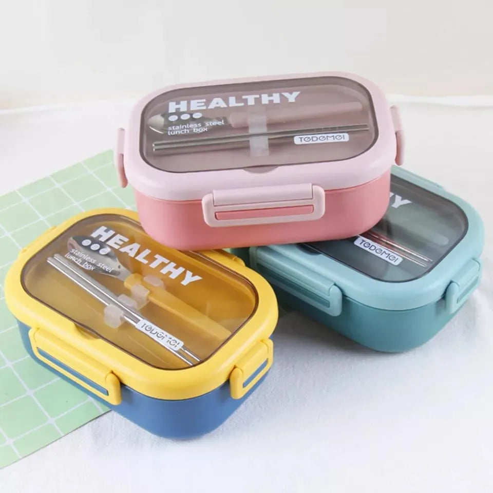 Tedemei Stainless Steel Lunch Box - Chopsticks & Spoon