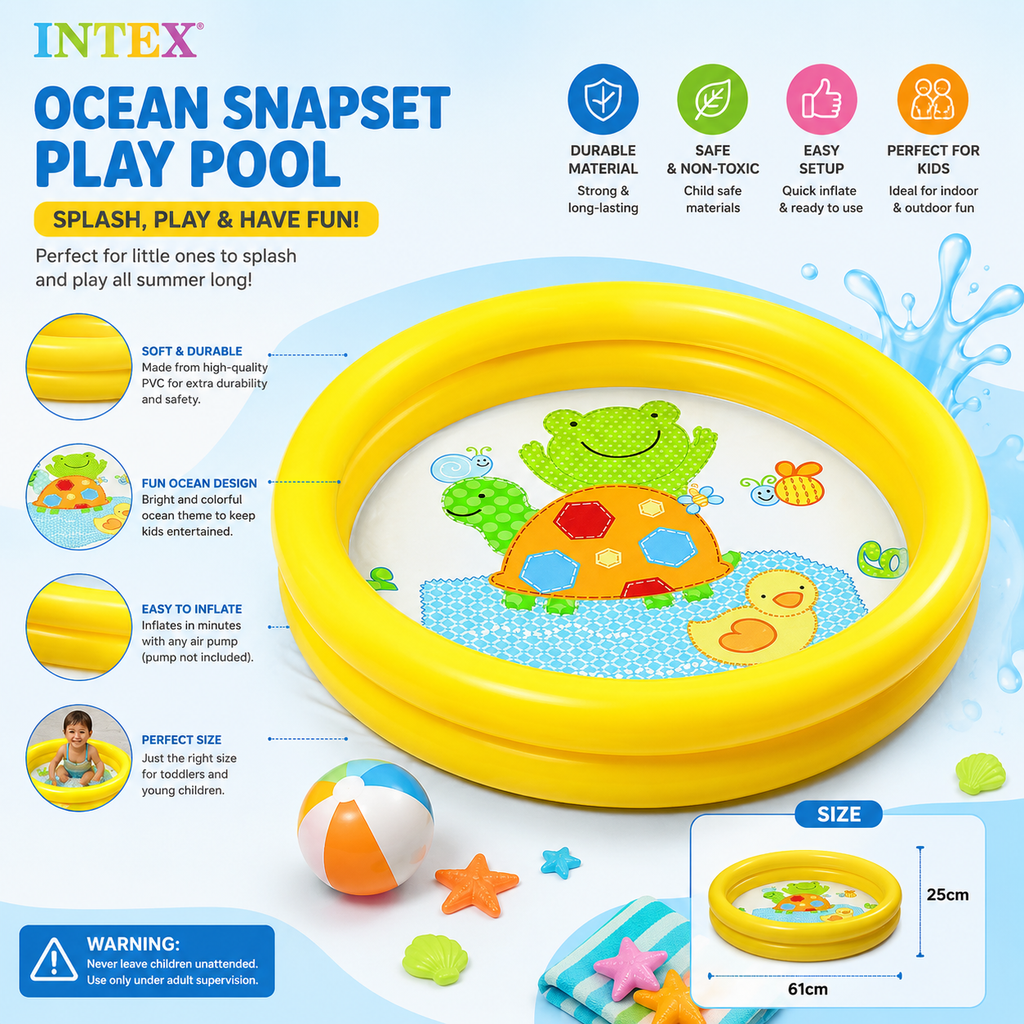 INTEX My First Pool (24" × 6") (Assorted Design)