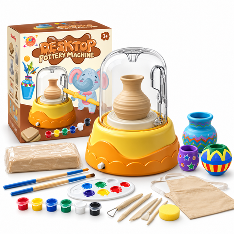 Desktop Pottery Machine for Kids – DIY Clay Art & Craft Kit