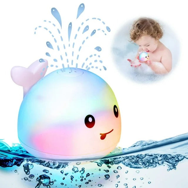 Whale Spray Water Bath LED Light Toy | Fun & Engaging Bath Time Toy