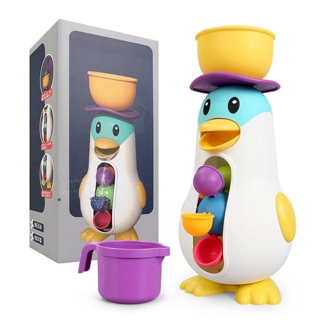 Fun Waterwheel Penguin Bath Toy - JustForKids