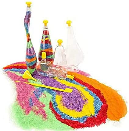 DIY Glow Sand Art Set For Crafts Activity With Multicolored Sand - JustForKids
