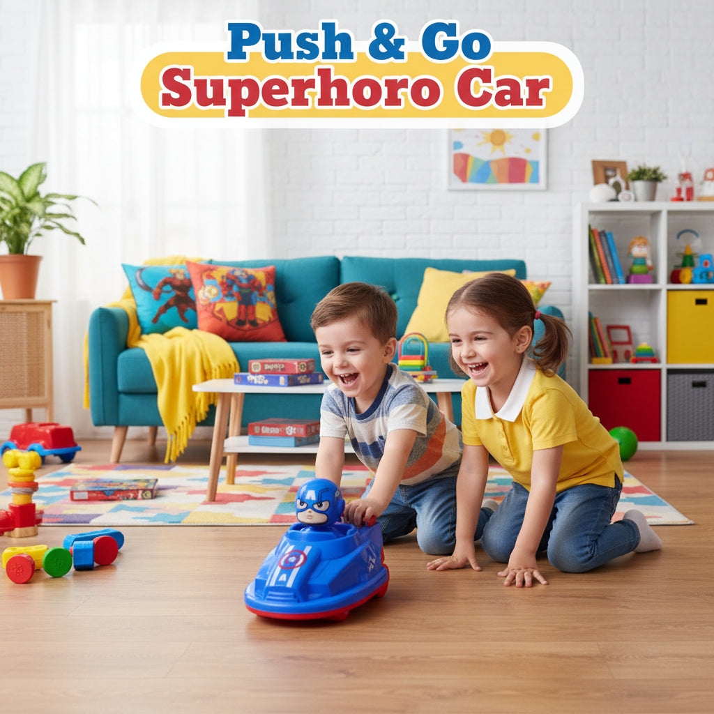 Push & Go Superhero Car (1 Pcs)