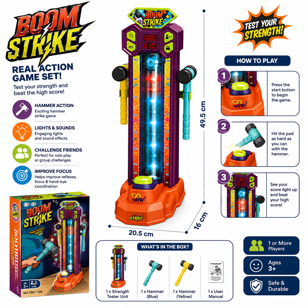Boom Strike Strength Hammer Game – Interactive Kids