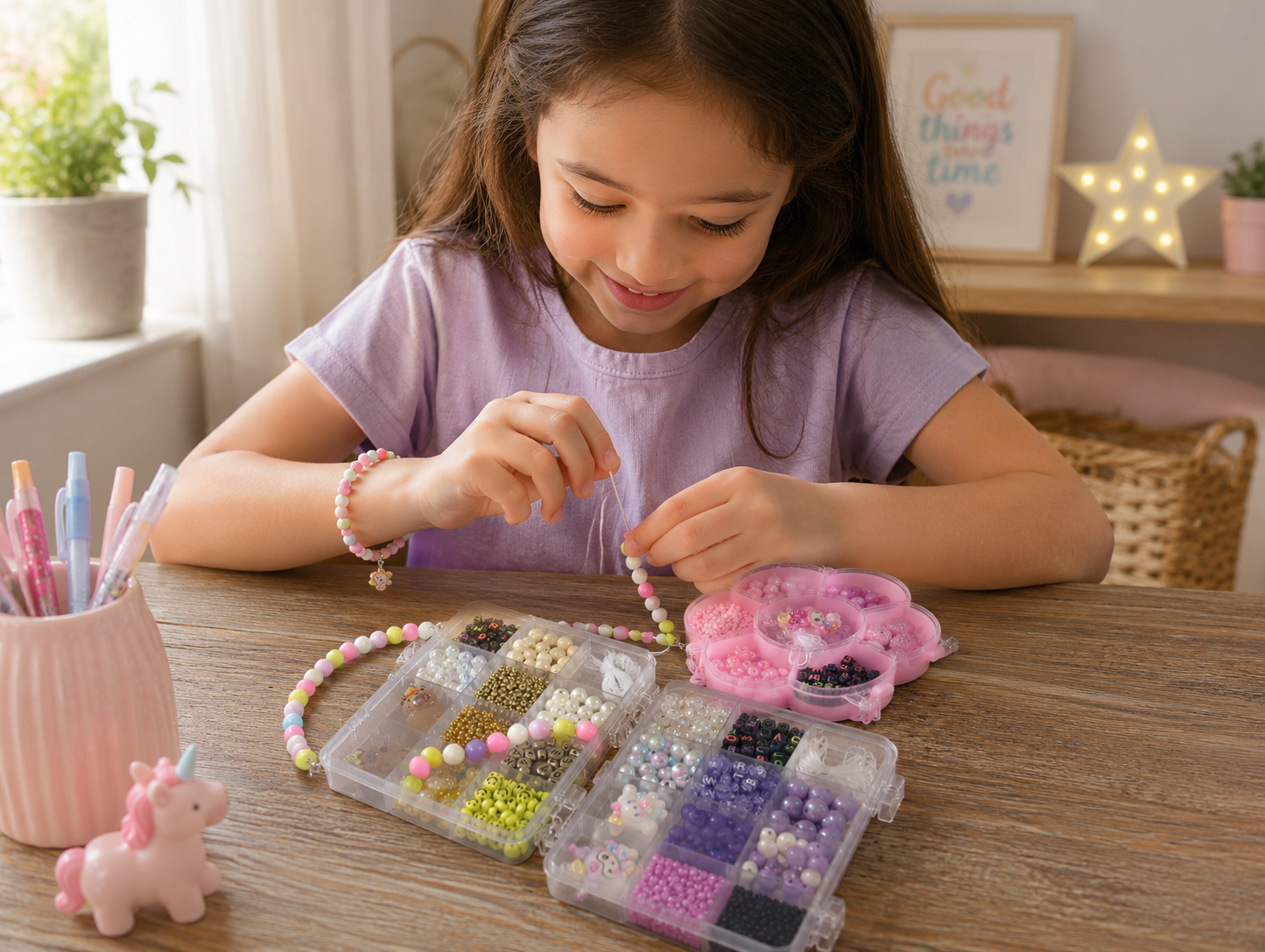 DIY Bead Jewelry Making Kit for Kids – Creative Craft Set