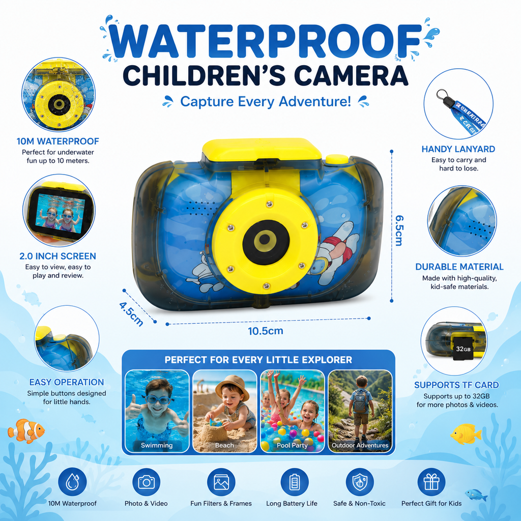 Waterproof Children's Camera – Capture Every Adventure
