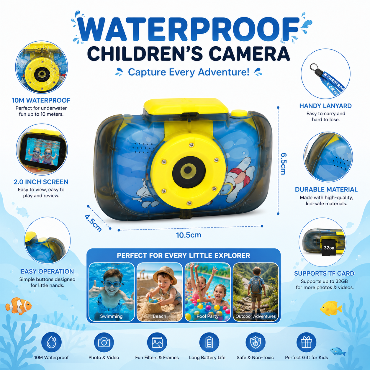Waterproof Children's Camera – Capture Every Adventure