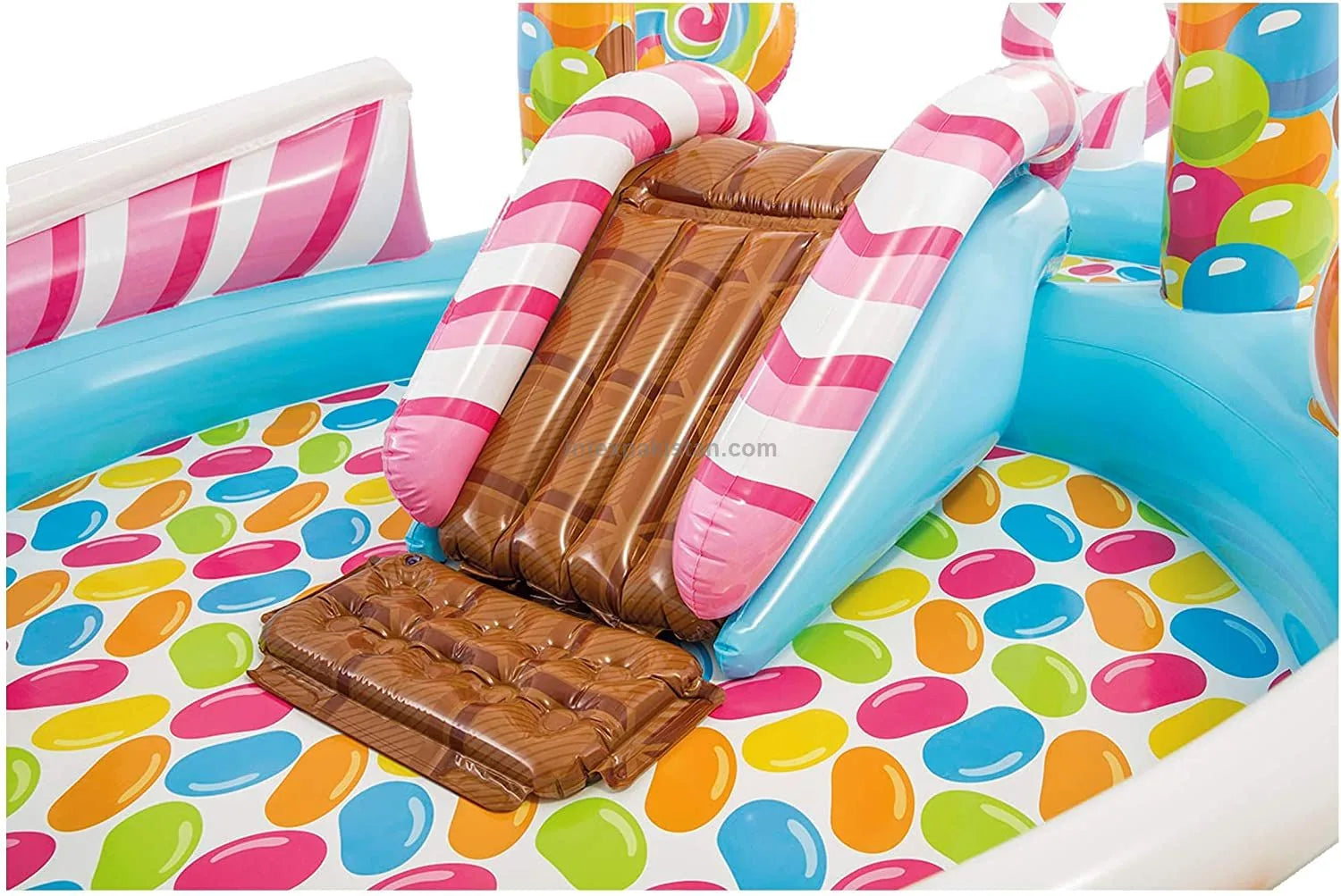 INTEX Inflatable Candy Zone Water Play Center with Slide & Ball Games - 294 cm x 190 cm x 129 cm