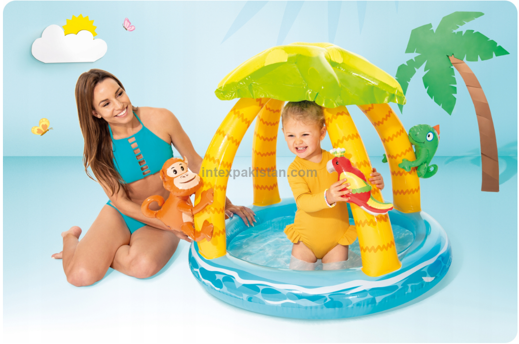 Intex Children's pool Tropical island 102 x 86 cm