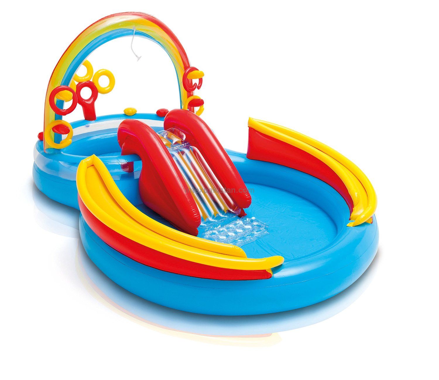 INTEX Inflatable Water Play Center with Slide & Sprayer - 297 cm × 193 cm × 135 cm