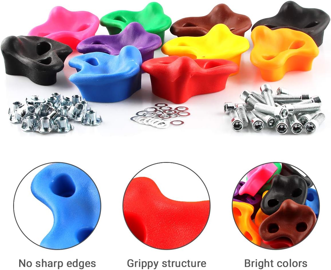 Colorful Rock Climbing Holds Plastic Material- 10 pieces