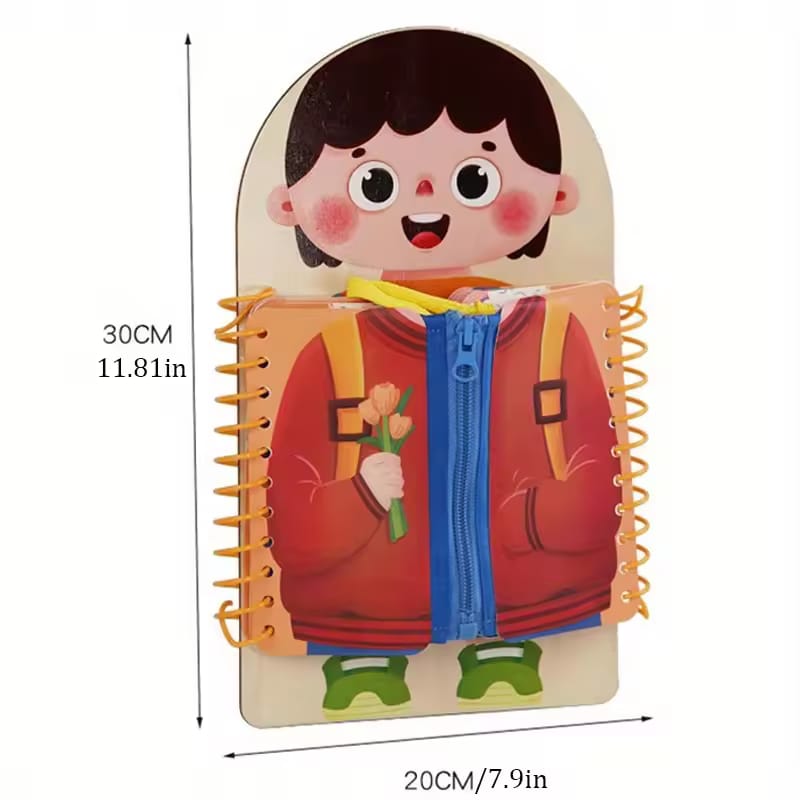 Montessori Wooden Busy Dress Learning Kit - JustForKids