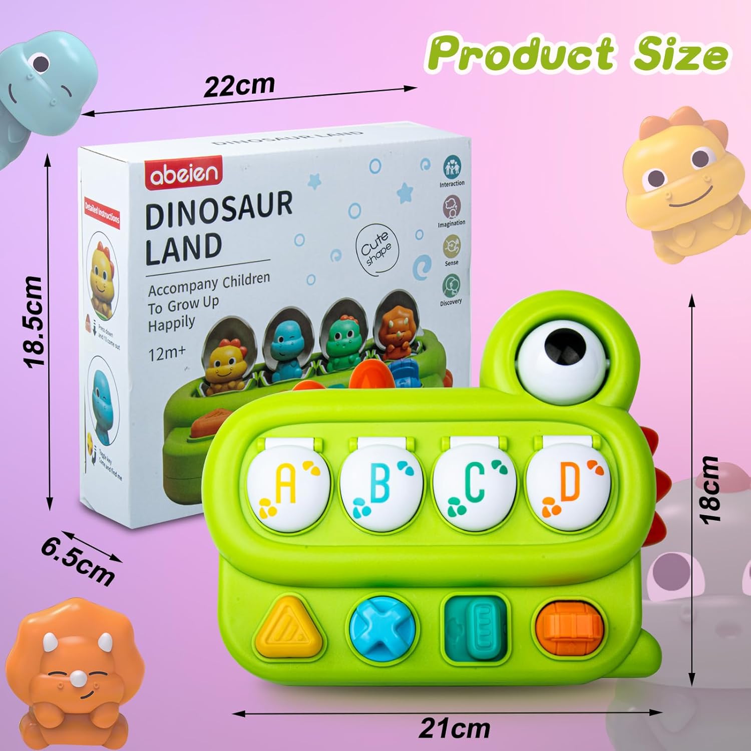 Cute Dinosaur Alphabet Pop Up for Toddlers - 058 - JustForKids