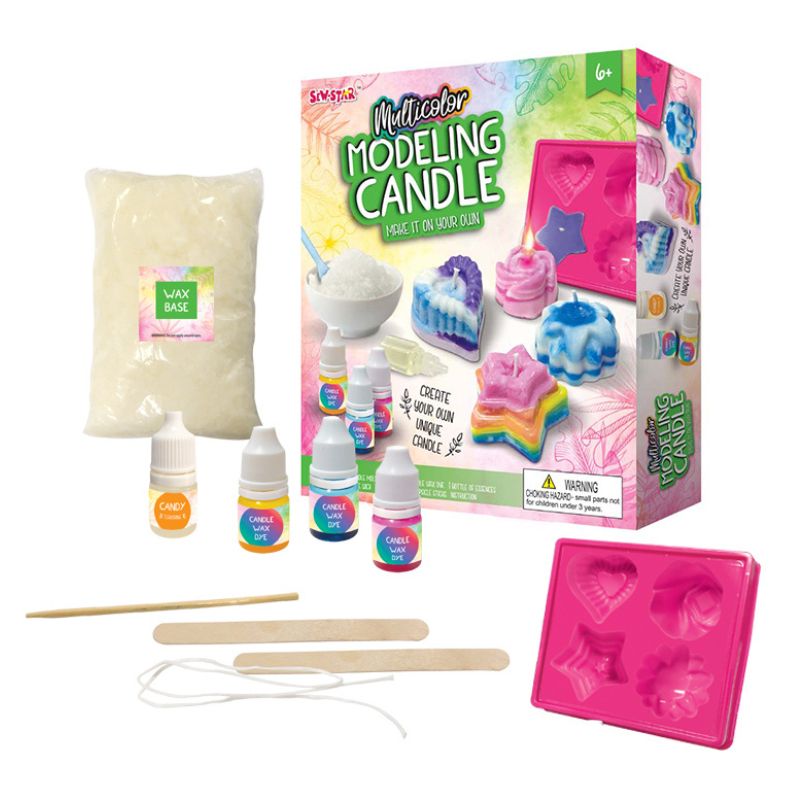 DIY Multicolor Modeling Candle Sculpt and Glow - JustForKids