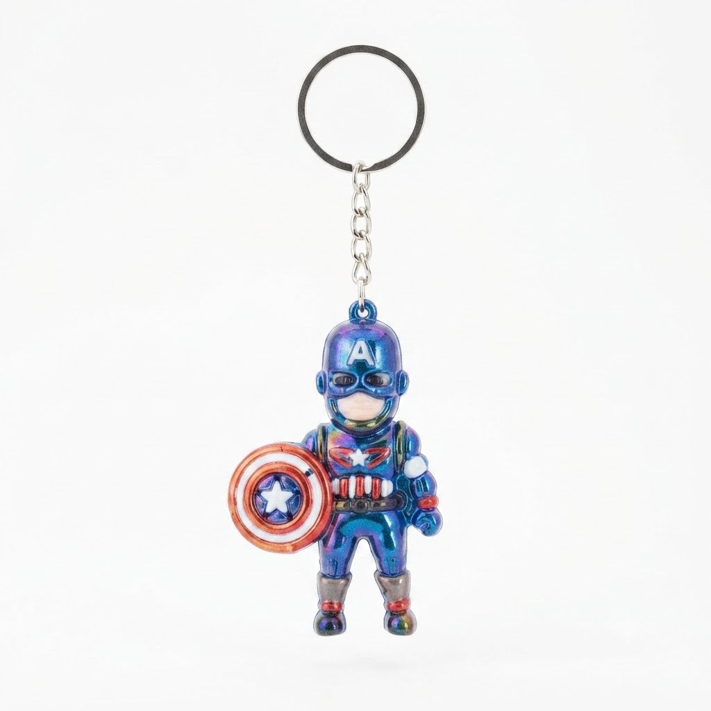 Superhero & Space Astronaut Cartoon Keychain