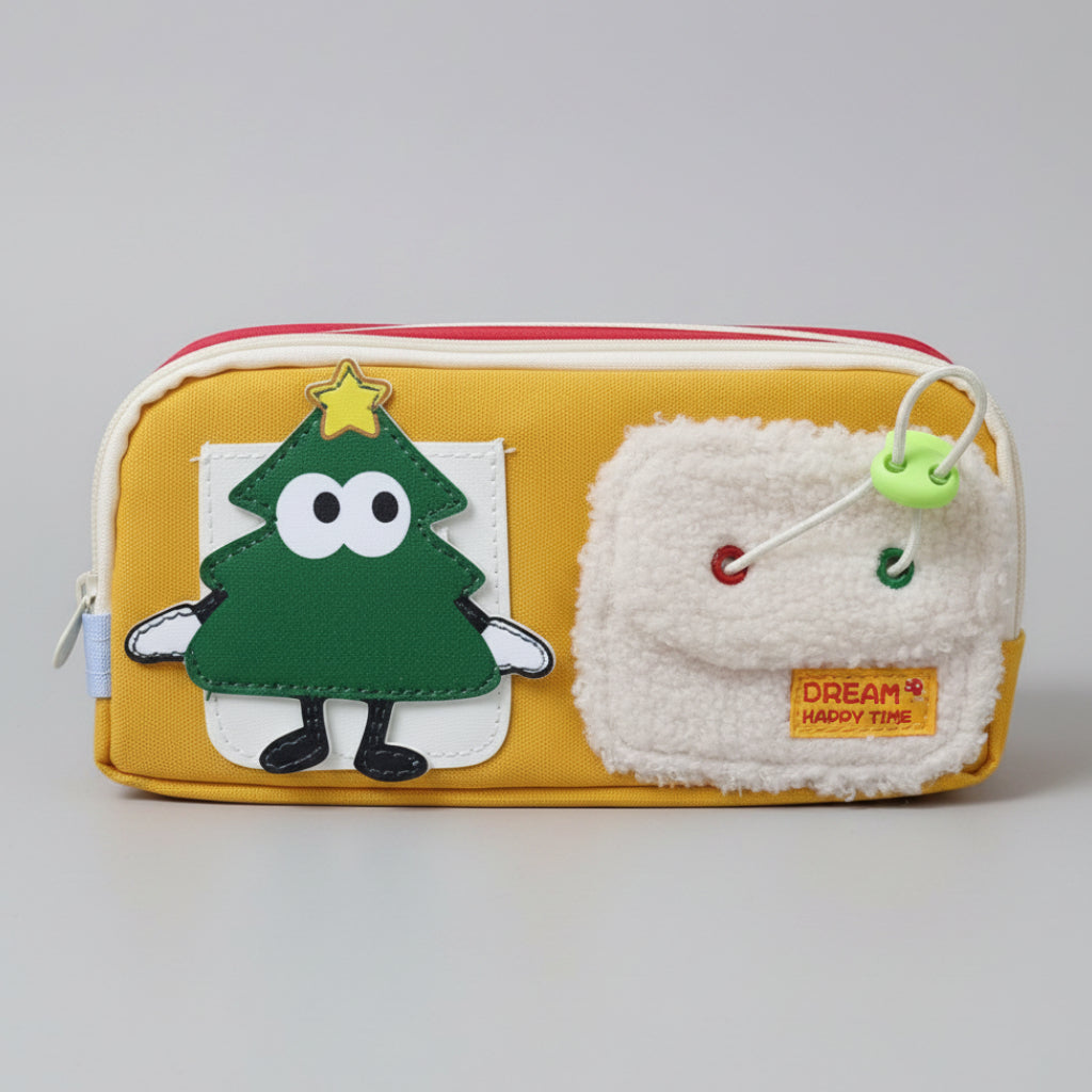 Cute Cartoon Multi-Compartment Pencil Case