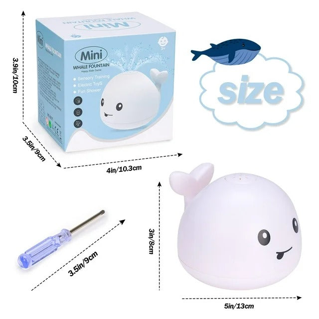 Whale Spray Water Bath LED Light Toy | Fun & Engaging Bath Time Toy